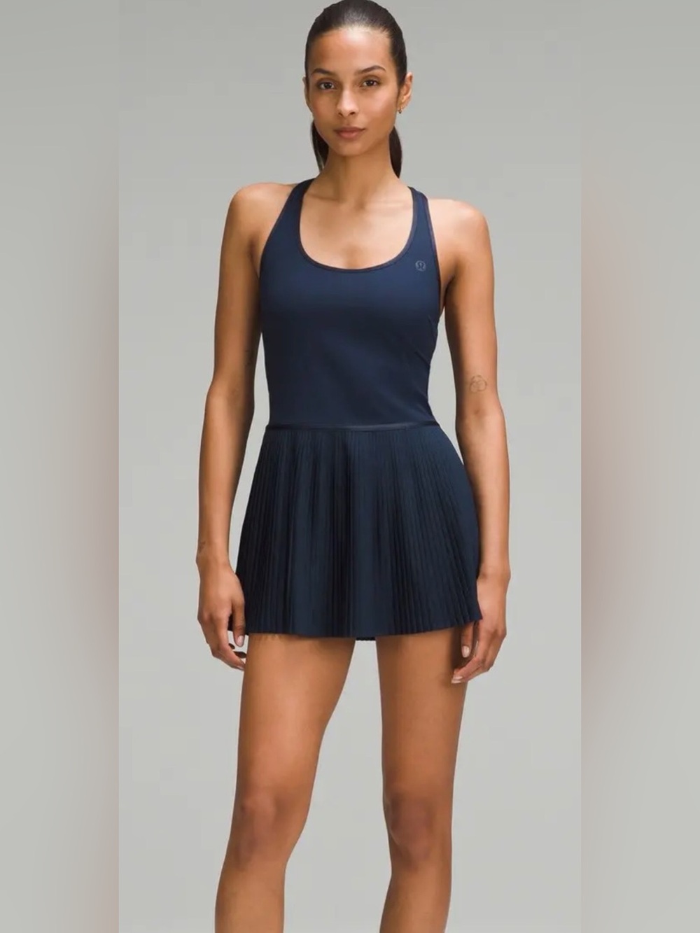 Lululemon navy blue pleated tennis dress 6